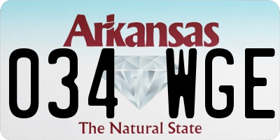AR license plate 034WGE