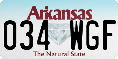 AR license plate 034WGF