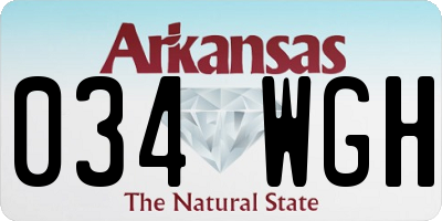 AR license plate 034WGH