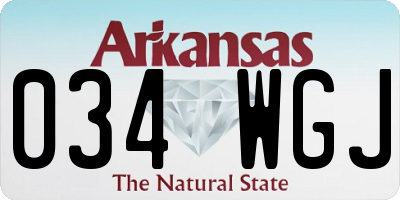 AR license plate 034WGJ