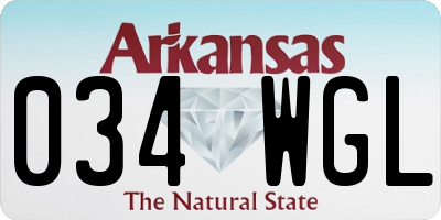 AR license plate 034WGL