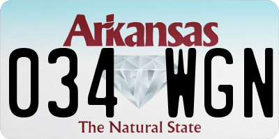 AR license plate 034WGN