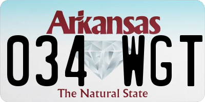AR license plate 034WGT