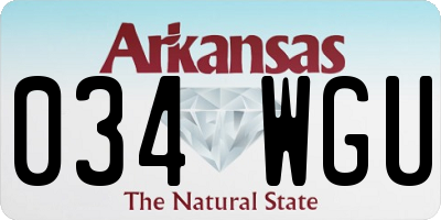 AR license plate 034WGU