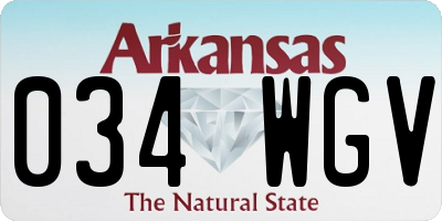AR license plate 034WGV