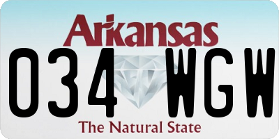 AR license plate 034WGW