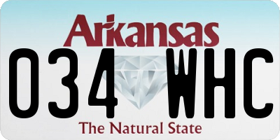 AR license plate 034WHC