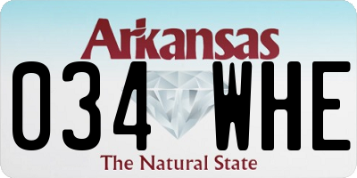 AR license plate 034WHE