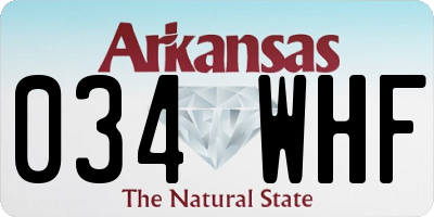 AR license plate 034WHF