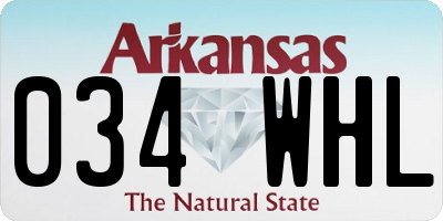 AR license plate 034WHL