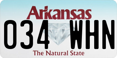AR license plate 034WHN
