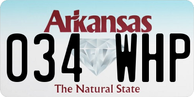 AR license plate 034WHP