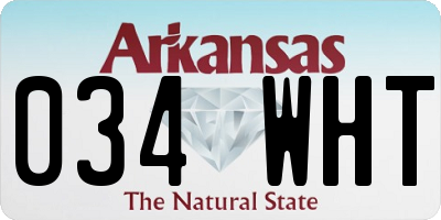 AR license plate 034WHT