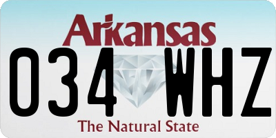 AR license plate 034WHZ
