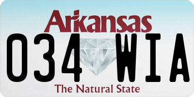 AR license plate 034WIA