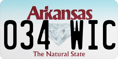 AR license plate 034WIC