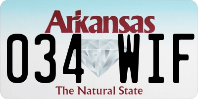 AR license plate 034WIF