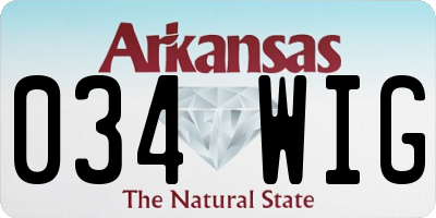 AR license plate 034WIG