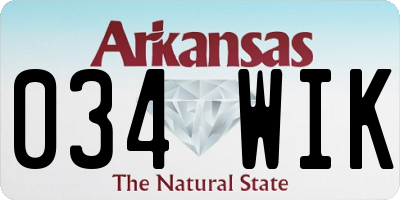 AR license plate 034WIK