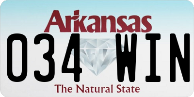 AR license plate 034WIN