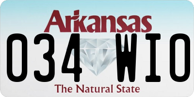 AR license plate 034WIO