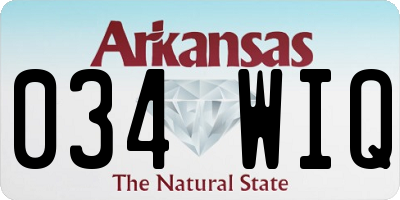 AR license plate 034WIQ
