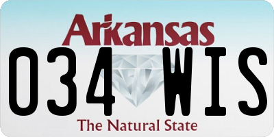 AR license plate 034WIS