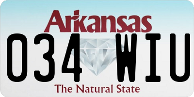 AR license plate 034WIU