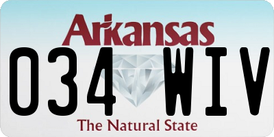 AR license plate 034WIV