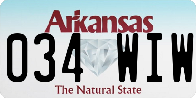 AR license plate 034WIW
