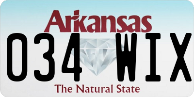 AR license plate 034WIX