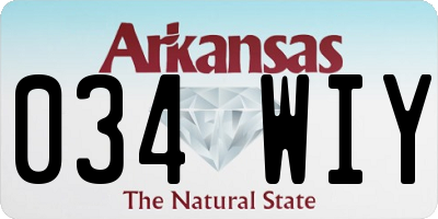 AR license plate 034WIY