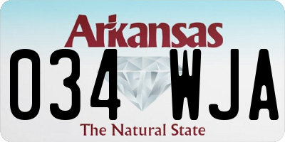AR license plate 034WJA