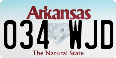 AR license plate 034WJD