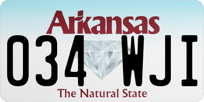 AR license plate 034WJI