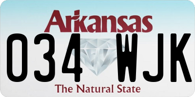 AR license plate 034WJK