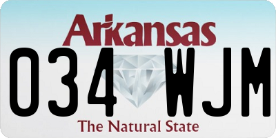 AR license plate 034WJM