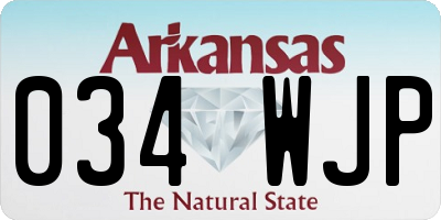 AR license plate 034WJP