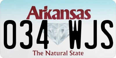 AR license plate 034WJS