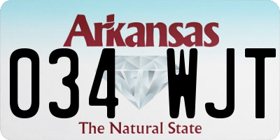 AR license plate 034WJT