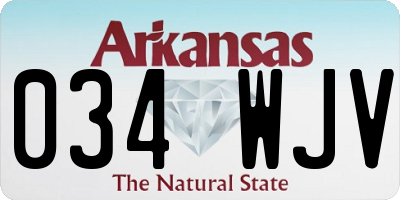 AR license plate 034WJV