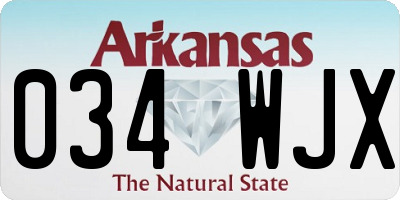AR license plate 034WJX
