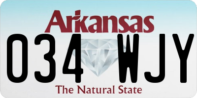 AR license plate 034WJY