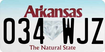 AR license plate 034WJZ