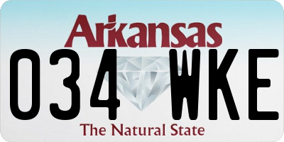 AR license plate 034WKE