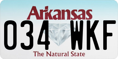 AR license plate 034WKF