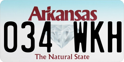 AR license plate 034WKH