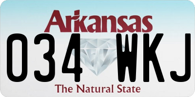 AR license plate 034WKJ