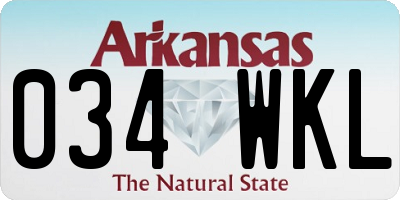 AR license plate 034WKL