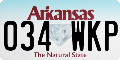 AR license plate 034WKP